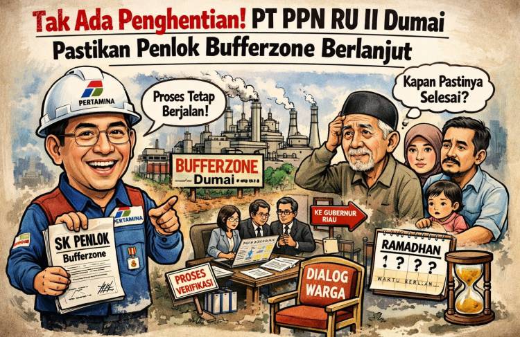 Tak Ada Penghentian! PT PPN RU II Dumai Pastikan Penlok Bufferzone Berlanjut