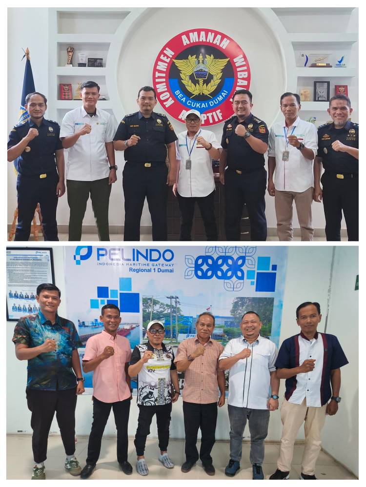 Perkuat Sinergi, BUMD Pembangunan Dumai Audiensi dengan Pelindo dan Bea Cukai