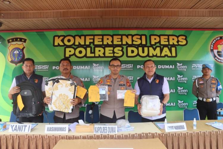 Hampir 10 Kg Sabu Disita Polisi di Dumai, Tersangka Mantan TKI