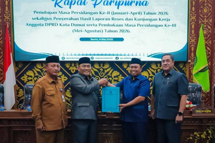 Wawako Sugiyarto Terima Laporan Hasil Reses dan Kunker DPRD Dumai