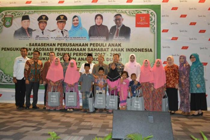 Wawako Dumai Kukuhkan Asosiasi Perusahaan Sahabat Anak Indonesia