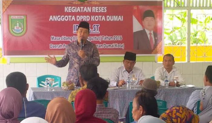 Wakil Komisi D DPRD Riau Reses di Dumai 