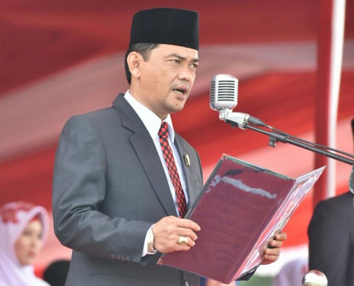 Peringati HUT RI Ke 72, Ketua DPRD Dumai Bacakan Teks Proklamasi 
