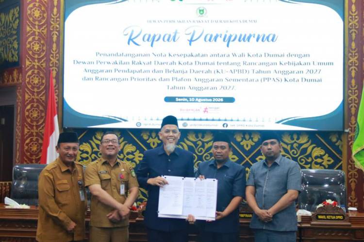 KUA-PPAS APBD Dumai 2027 Disepakati, Total Anggaran Capai Rp1,76 Triliun