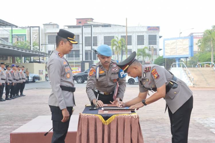 Tiga Jabatan Berganti, Polres Dumai Gelar Sertijab dan Kenal Pamit