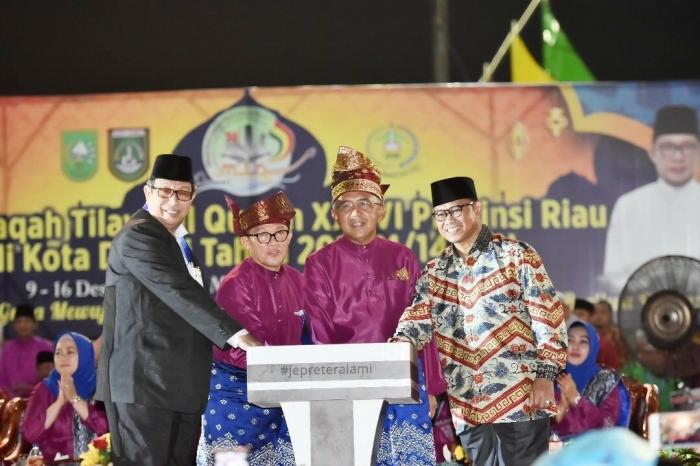 MTQ Riau di Dumai Resmi Dibuka, Gubri: Janji Apresiasi Para Juara Berangkat Umroh