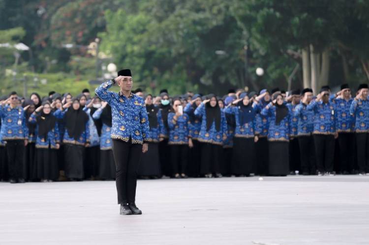 Upacara HUT ke-54 KORPRI di Dumai Berlangsung Khidmat